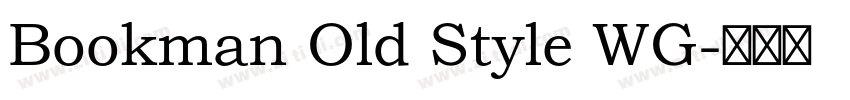 Bookman Old Style WG字体转换